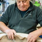 John Higgins at work in his studio 2018